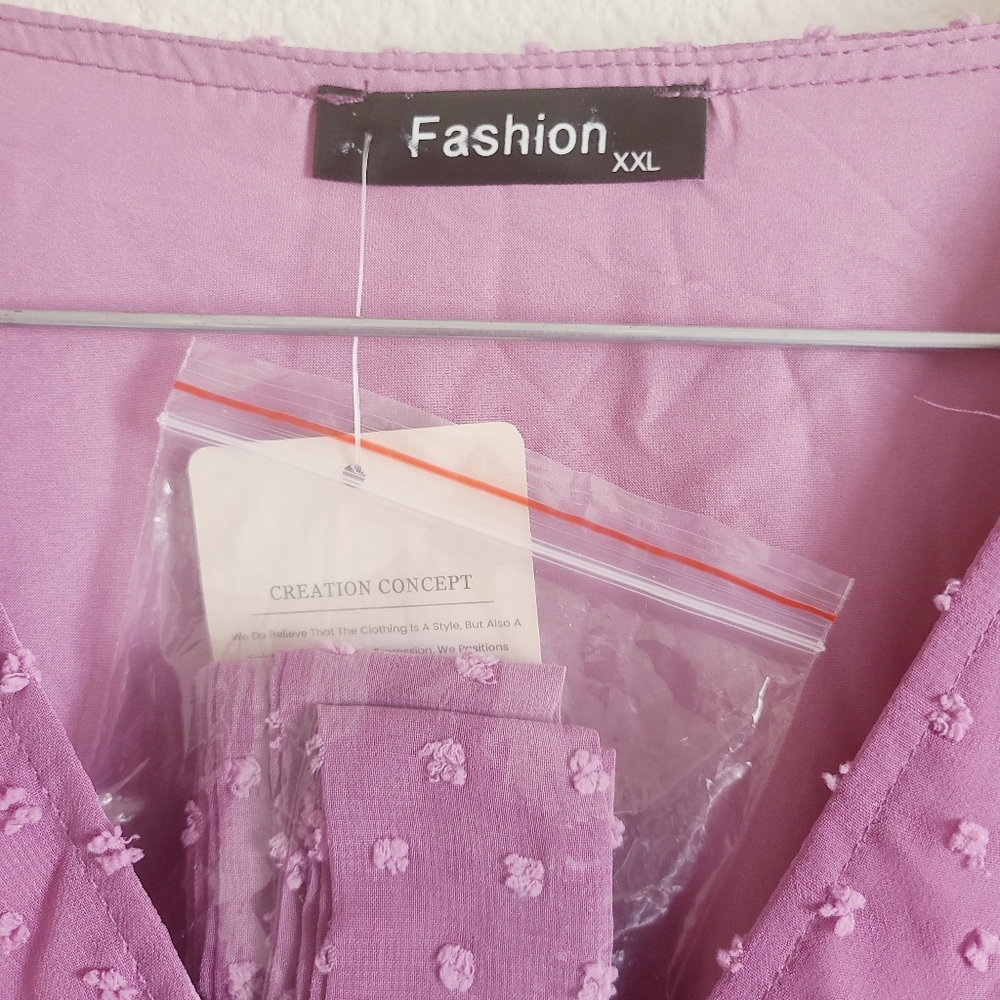 NWT Amazon Purple Ruffled Dreas - Picture 6 of 9
